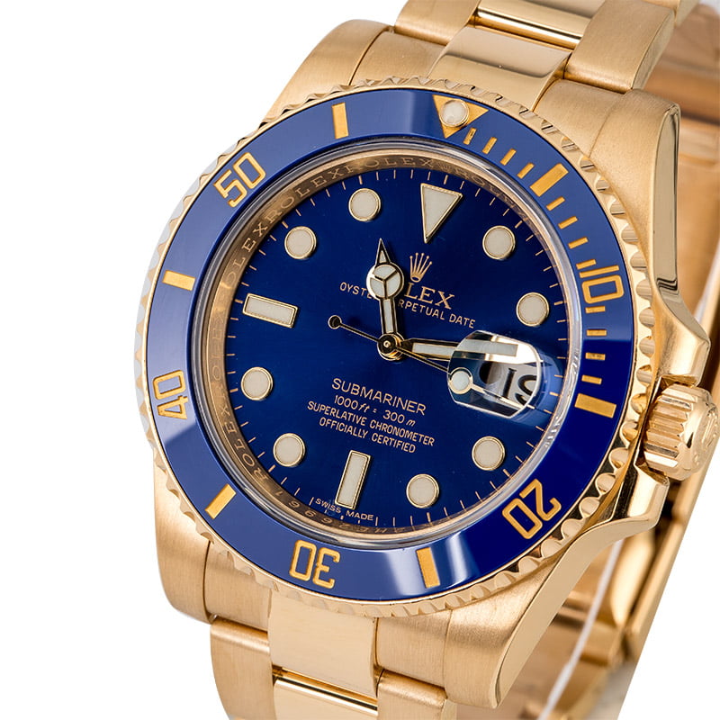 Superclone Rolex Submariner 40mm Blue Dial 116618LB