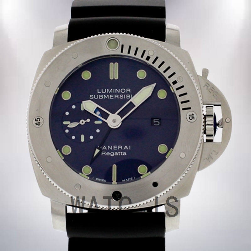 Panerai Luminor Submersible 47mm PAM00371 Men's Blue Dial Rubber Band